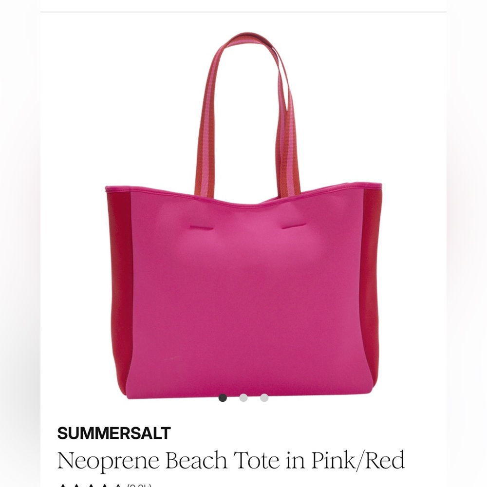 Summersalt Pink and Red Neoprene Tote NWT for the beach!!
